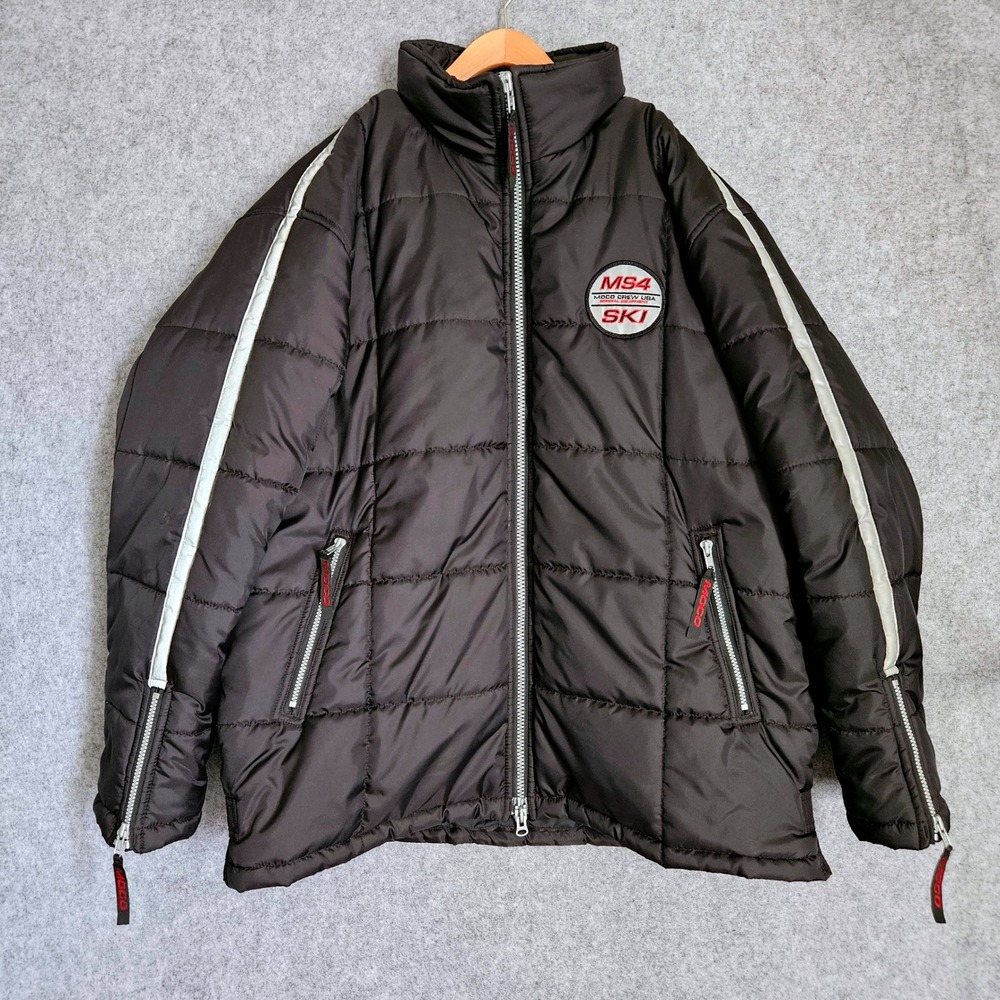 Moco Outerwear MS4 Moco Crew USA Ski Jacket Black Puffer Vintage Y2K Size XXL